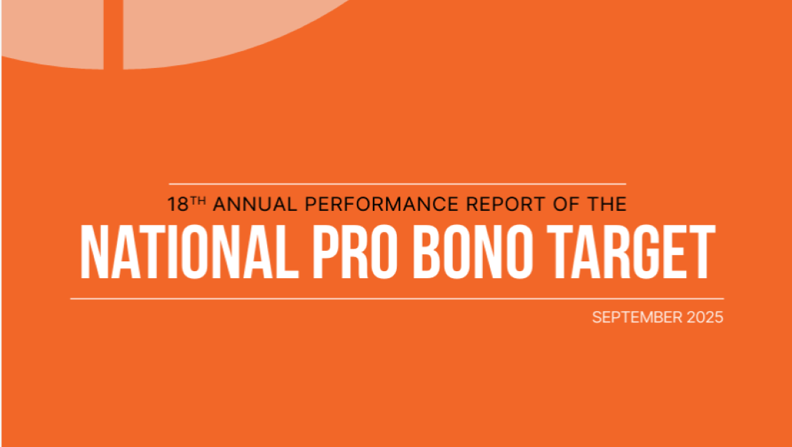 18th Performance Report of the National Pro Bono Target