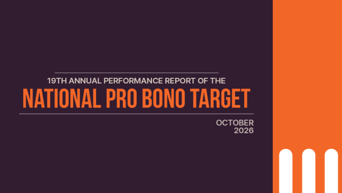 19th Annual Performance Report of the National Pro Bono Target